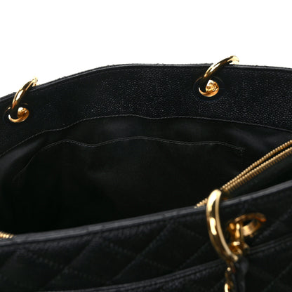 Chanel Caviar Quilted Grand Shopping Tote GST Black 12 of 15