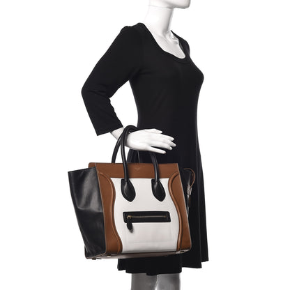 Celine Smooth Calfskin Mini Tri-Color Luggage Brown 2 of 16