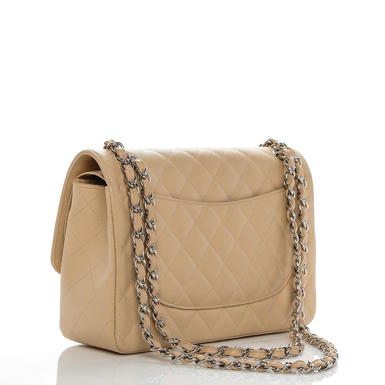 Chanel Caviar Quilted Jumbo Double Flap Beige Clair 3 of 8