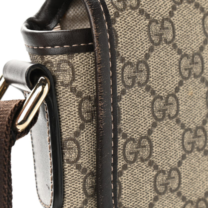 Gucci GG Plus Monogram Small Flap Messenger Bag Beige Dark Brown 13 of 14
