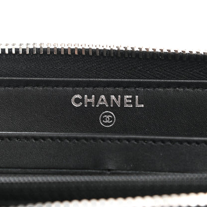 Chanel Patent Quilted Zip Around Wallet Black 6 of 9