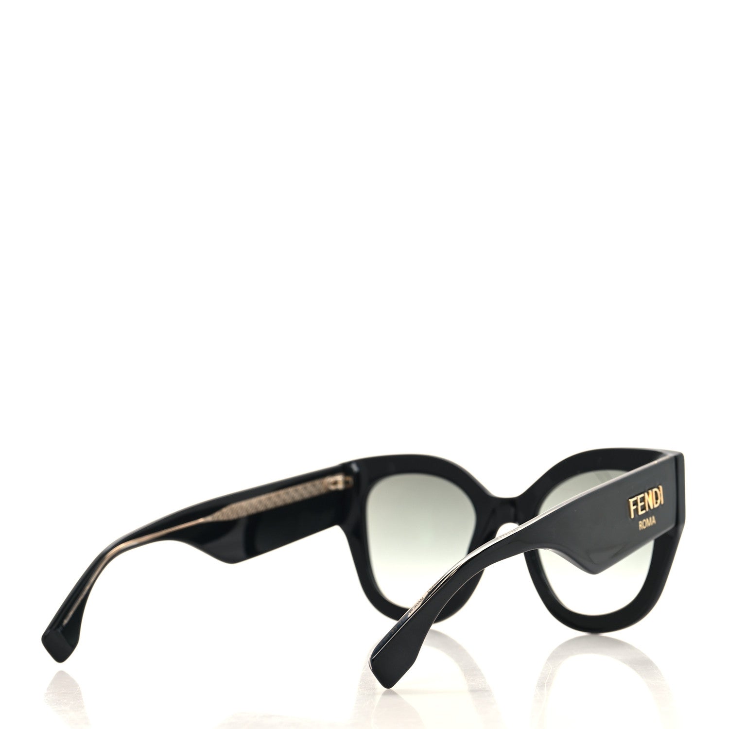 Fendi Acetate Cat Eye Sunglasses FF0435/S Black 4 of 7