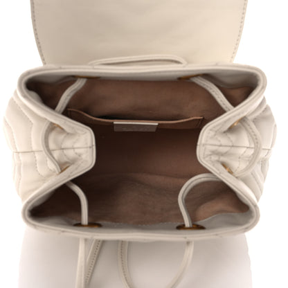 Gucci Calfskin Matelasse GG Marmont Flap Backpack White 4 of 10