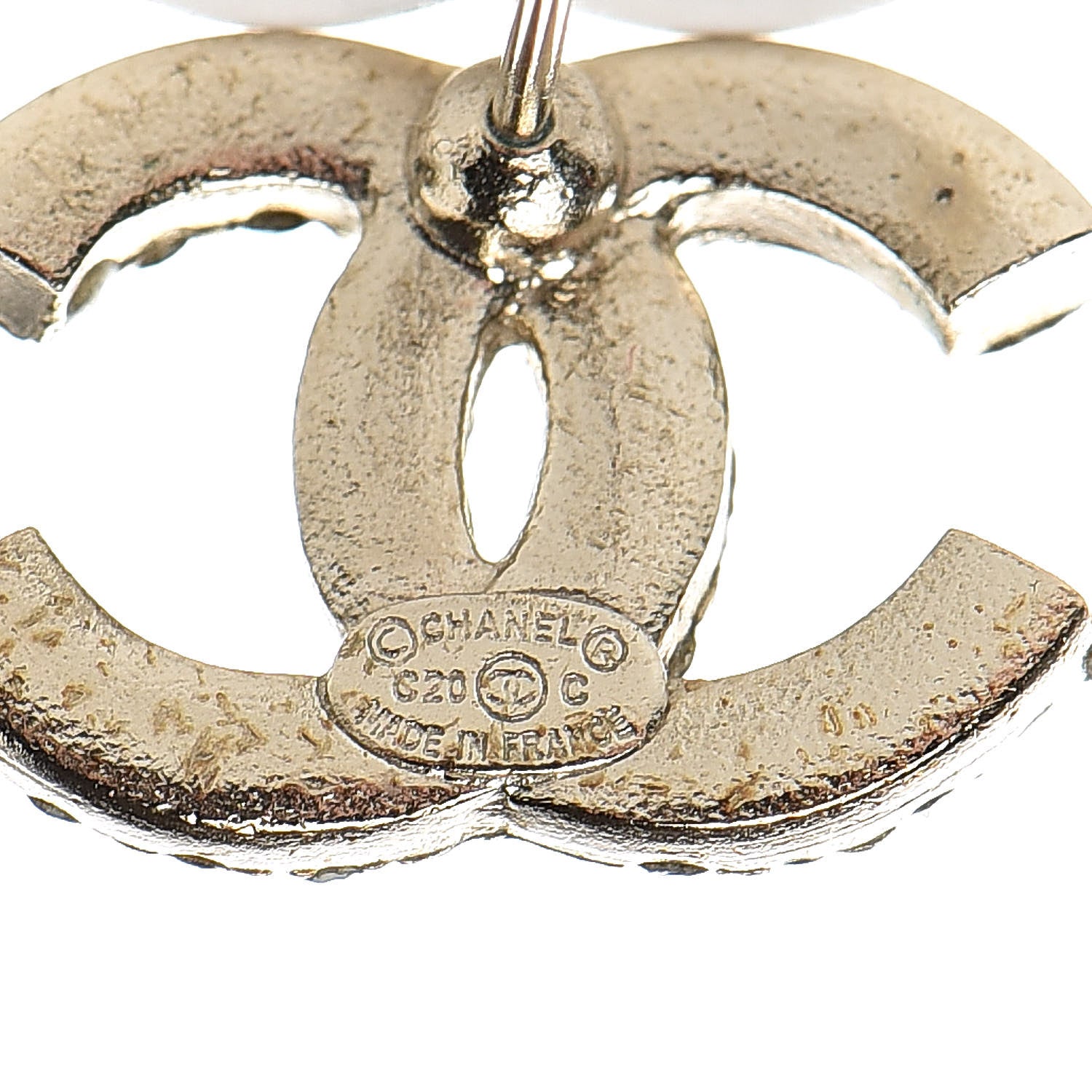 Chanel Crystal CC Earrings Gold 4 of 5