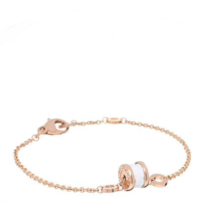 Bulgari 18K Rose Gold White Ceramic B.Zero1 Bracelet SM 1 of 3