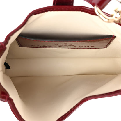Gucci Crinkled Patent Mini Jackie Notte Bag Rosso Ancora Red 5 of 10