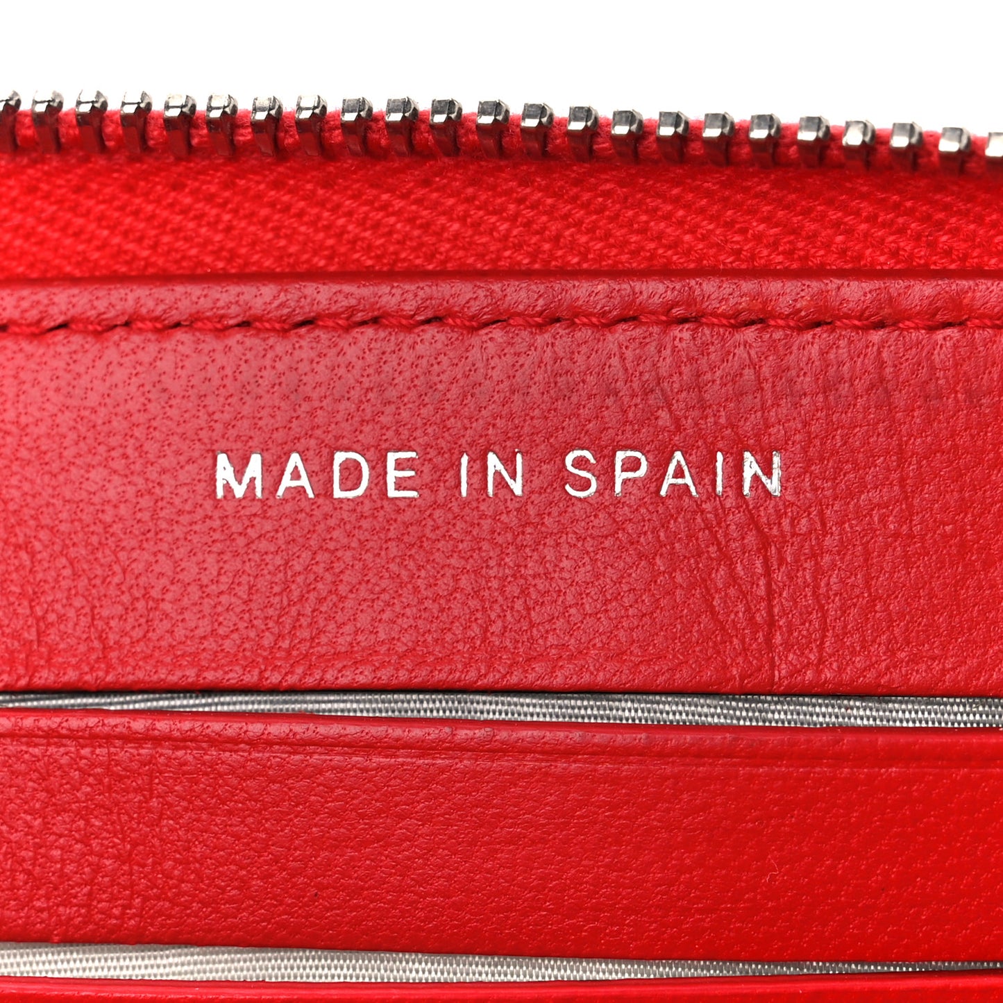 Lambskin Quilted Small Zip Around Wallet Red