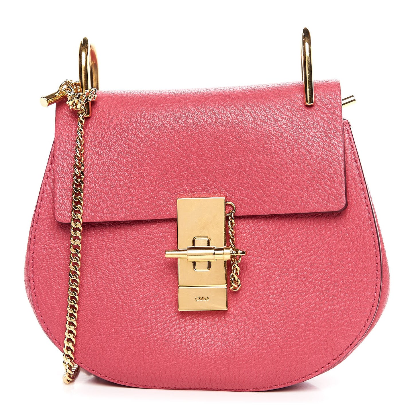 Grained Lambskin Mini Drew Shoulder Bag Dreamy Pink