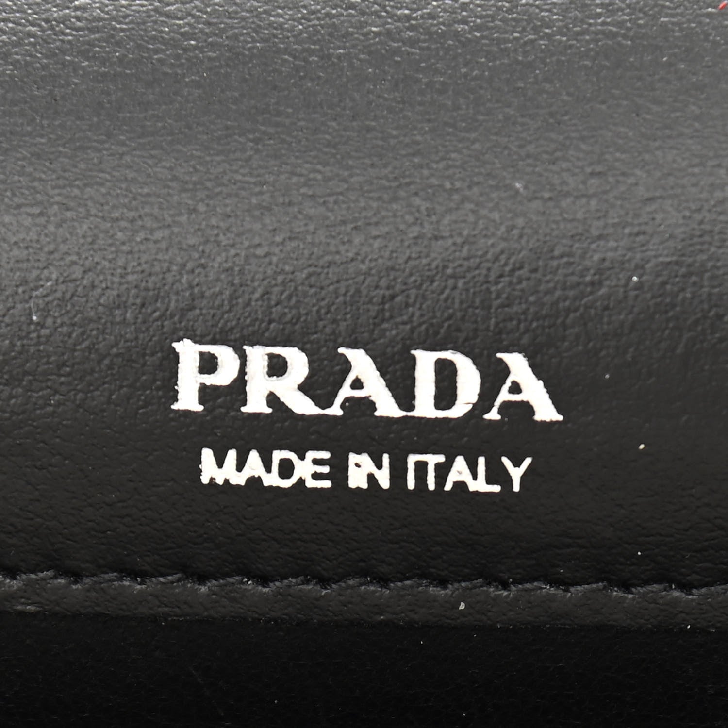 Prada Saffiano City Calf Mini Envelope Bag Black 6 of 9