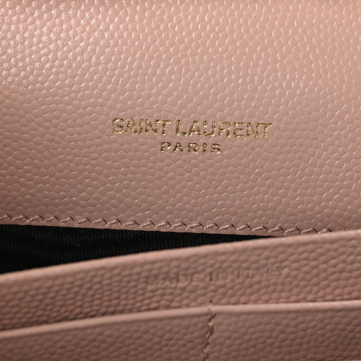 Grain De Poudre Matelasse Chevron Monogram Chain Wallet Pale Pink
