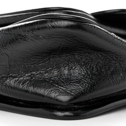 Saint Laurent Crinkled Calfskin Matelasse Monogram Baby Niki Chain Satchel Black 10 of 11