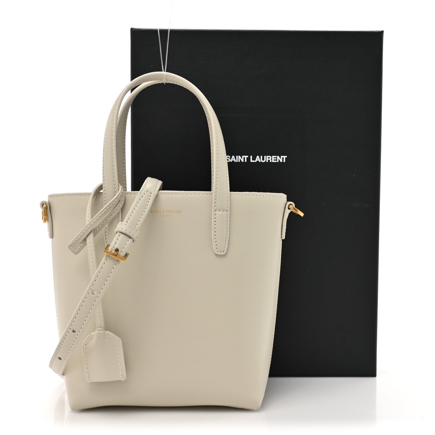 Saint Laurent Calfskin Mini Toy Shopping Tote Crema Soft 13 of 13