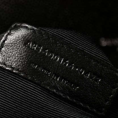 Saint Laurent Grain De Poudre Textured Mixed Matelasse Large Triquilt Monogram Satchel Black 7 of 11