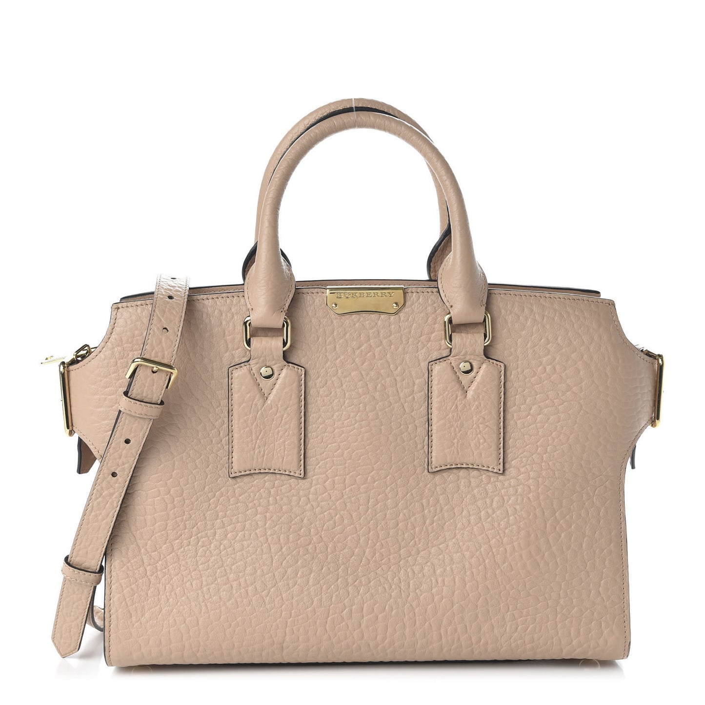 Signature Grain Medium Clifton Bag Pale Apricot