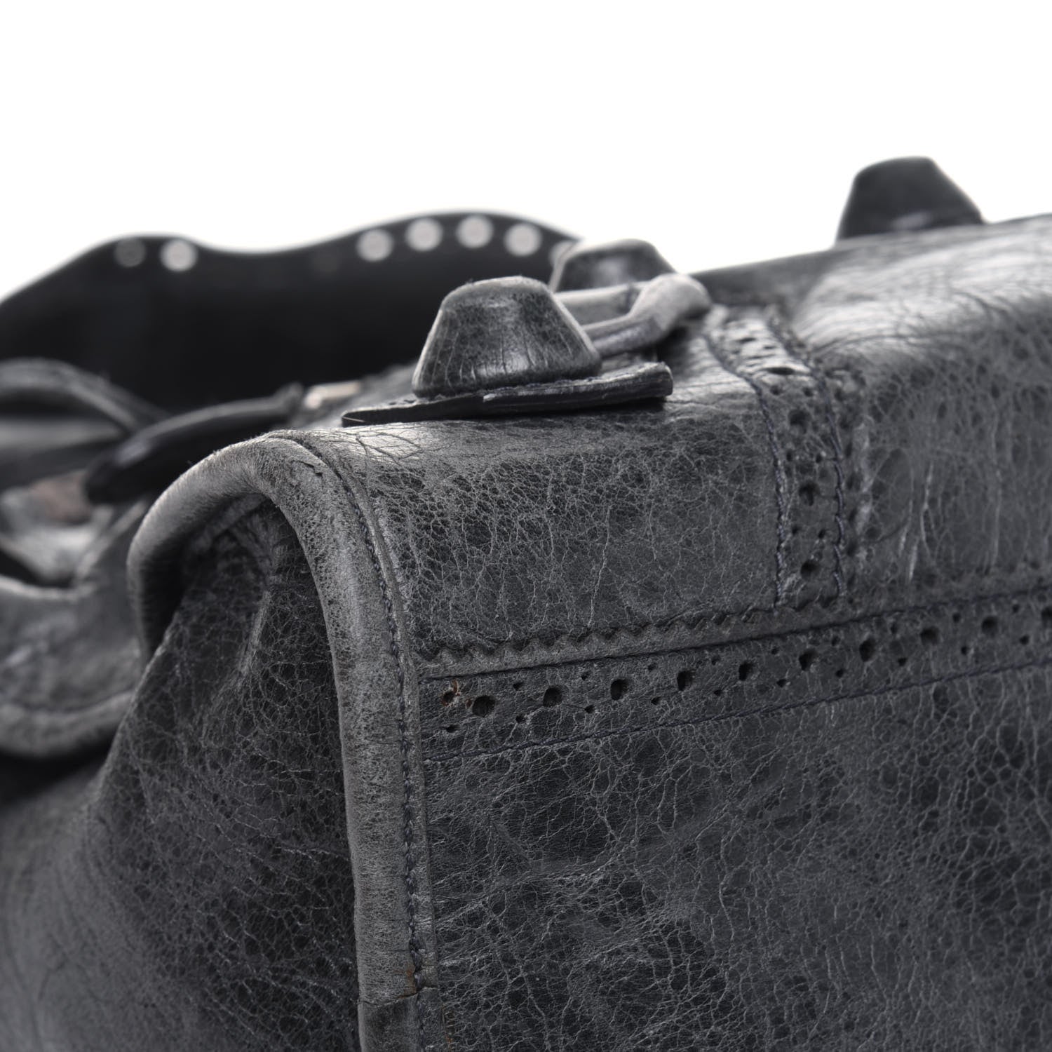 Balenciaga Agneau Giant Brogues Hardware City Anthracite 13 of 33