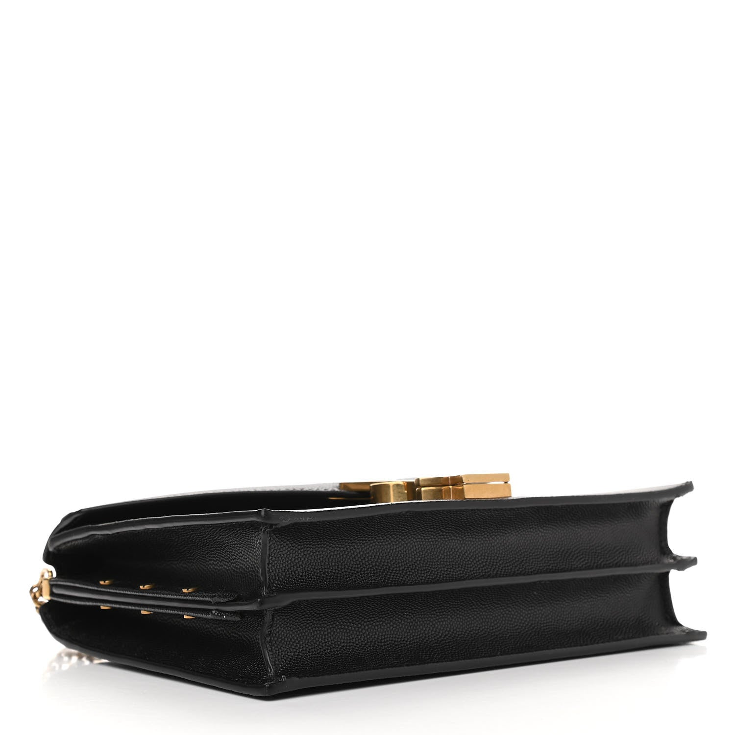 Saint Laurent Grain De Poudre Monogram Cassandra Clasp Bag Black Rouge Legion 4 of 11