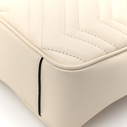 Gucci Calfskin Matelasse Medium GG Marmont Shoulder Bag White 19 of 19
