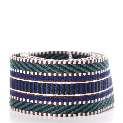 Hermes Toile Swift 50mm Sangle Cavale Shoulder Strap Malachite Bleu Electrique Black 2 of 4