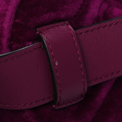Gucci Velvet Matelasse GG Marmont Belt Bag Fuchsia 85 34 Violet Cyclamen 15 of 15
