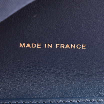 Chanel Caviar Quilted Compact Flap Wallet Navy 7 of 9