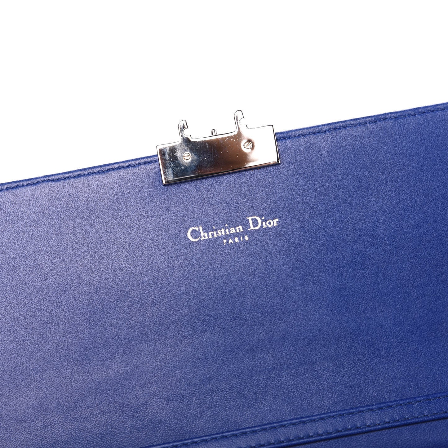 Lambskin Cannage Miss Dior Promenade Pouch Blue