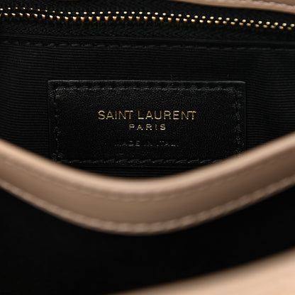 Saint Laurent Calfskin Y Quilted Monogram Toy Loulou Crossbody Bag Dark Beige 5 of 10