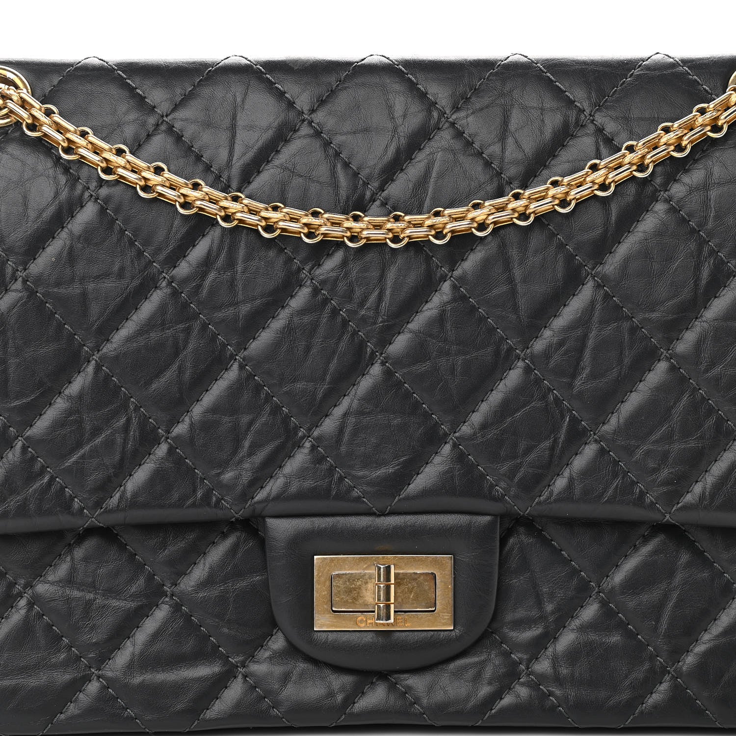 Chanel Aged Calfskin Quilted 2.55 Reissue 227 Flap Grey 9 of 11