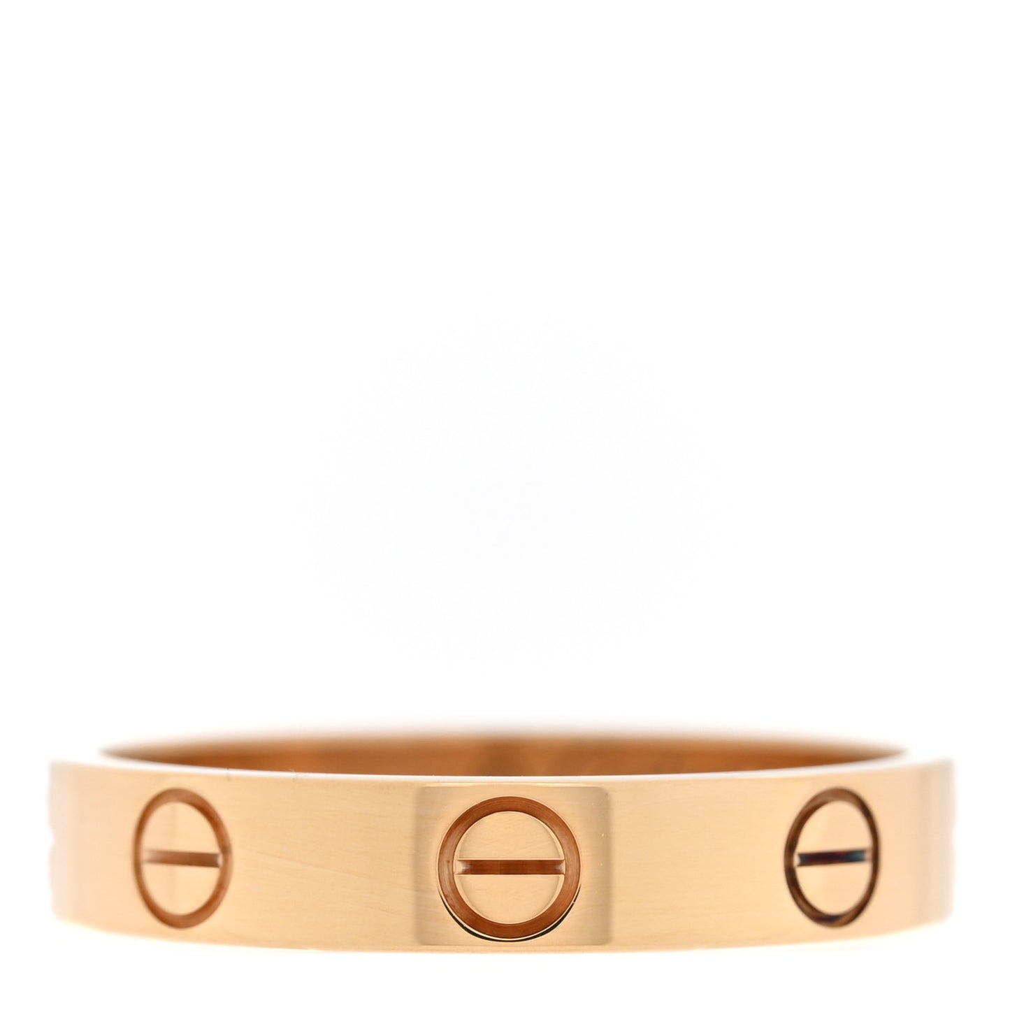 18K Yellow Gold 3.5mm LOVE Wedding Band Ring 53 6.5