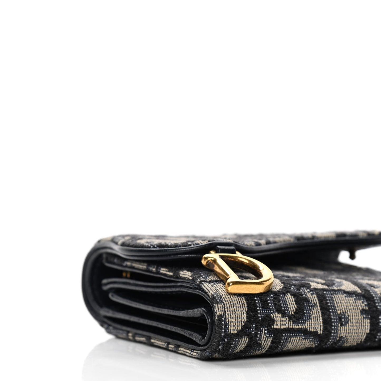 Oblique Saddle Lotus Wallet Blue