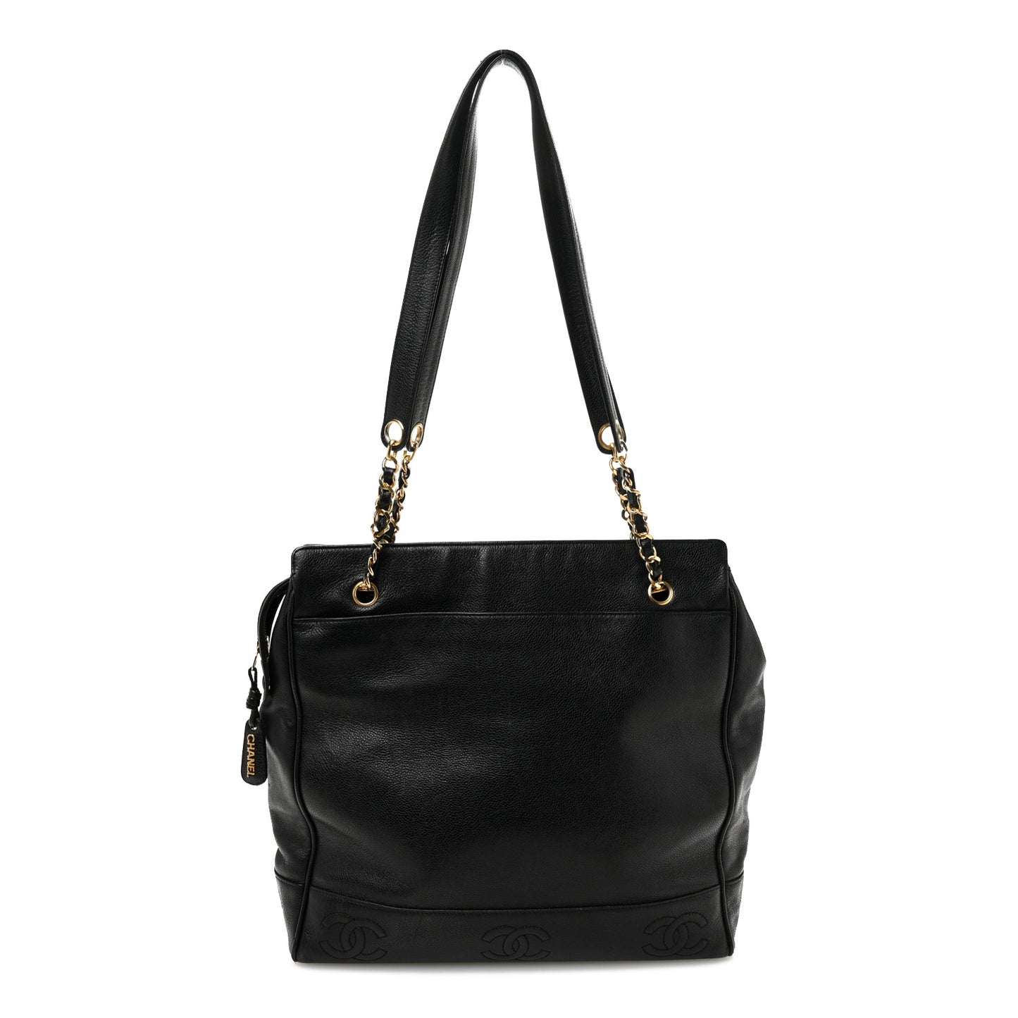 Caviar Triple CC Shoulder Bag Black