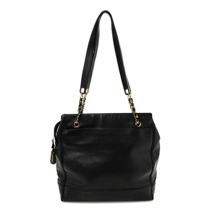 Chanel Caviar Triple CC Shoulder Bag Black 1 of 11