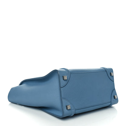 Celine Drummed Calfskin Micro Luggage Slate 4 of 9
