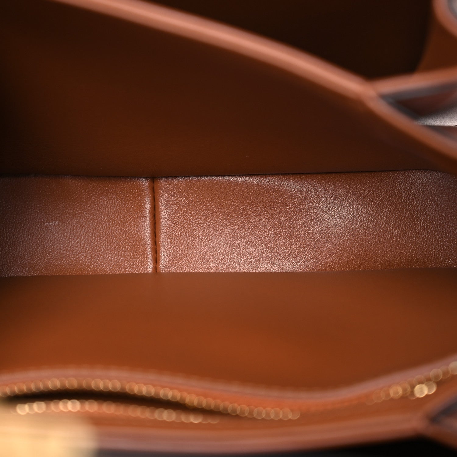 Celine Textile Calfskin Classique Triomphe Bag Natural Tan 6 of 15