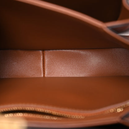 Celine Textile Calfskin Classique Triomphe Bag Natural Tan 6 of 15
