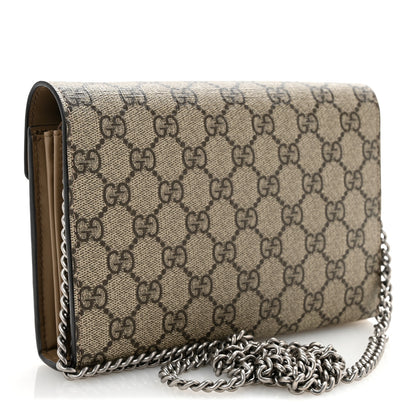 Gucci GG Supreme Monogram Mini Dionysus Chain Wallet Beige Taupe 3 of 13