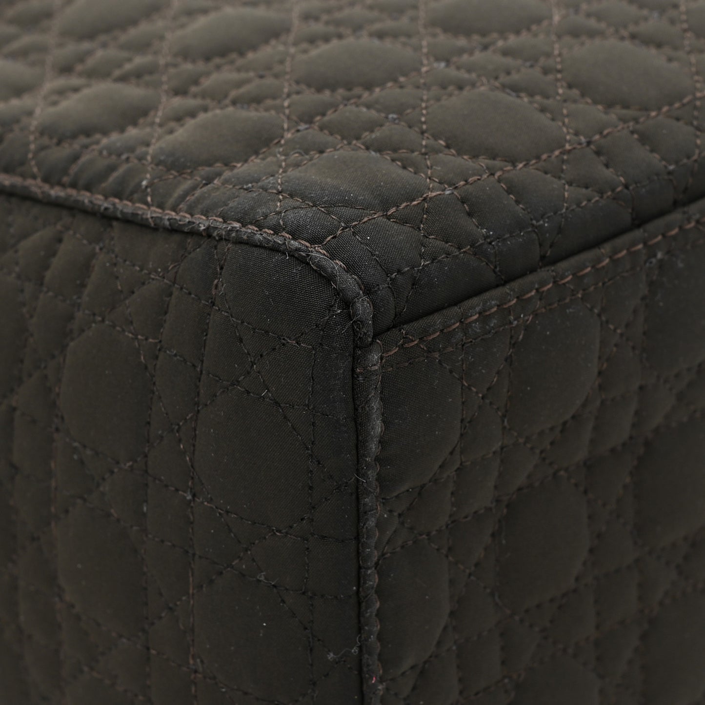 Nylon Cannage Large Lady Dior Brown