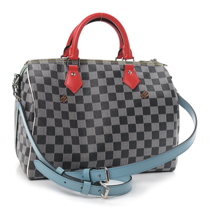 Louis Vuitton Damier Speedy Bandouliere 30 Black White 3 of 9
