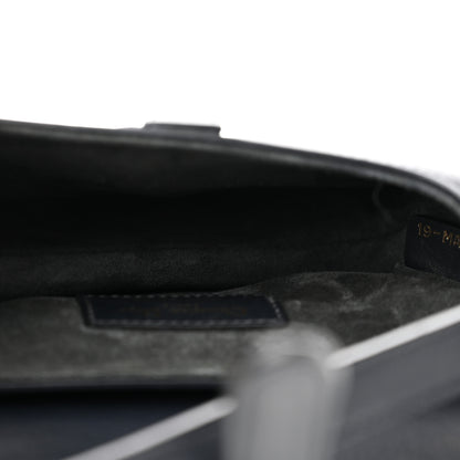 Christian Dior Grained Calfskin Mini Saddle Bag Navy 5 of 11