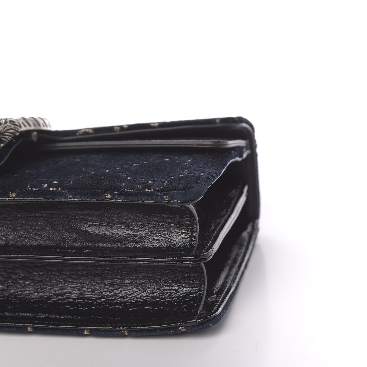 Gucci Velvet Skipper GG Monogram Small Dionysus Shoulder Bag Blue Beige Black 10 of 11