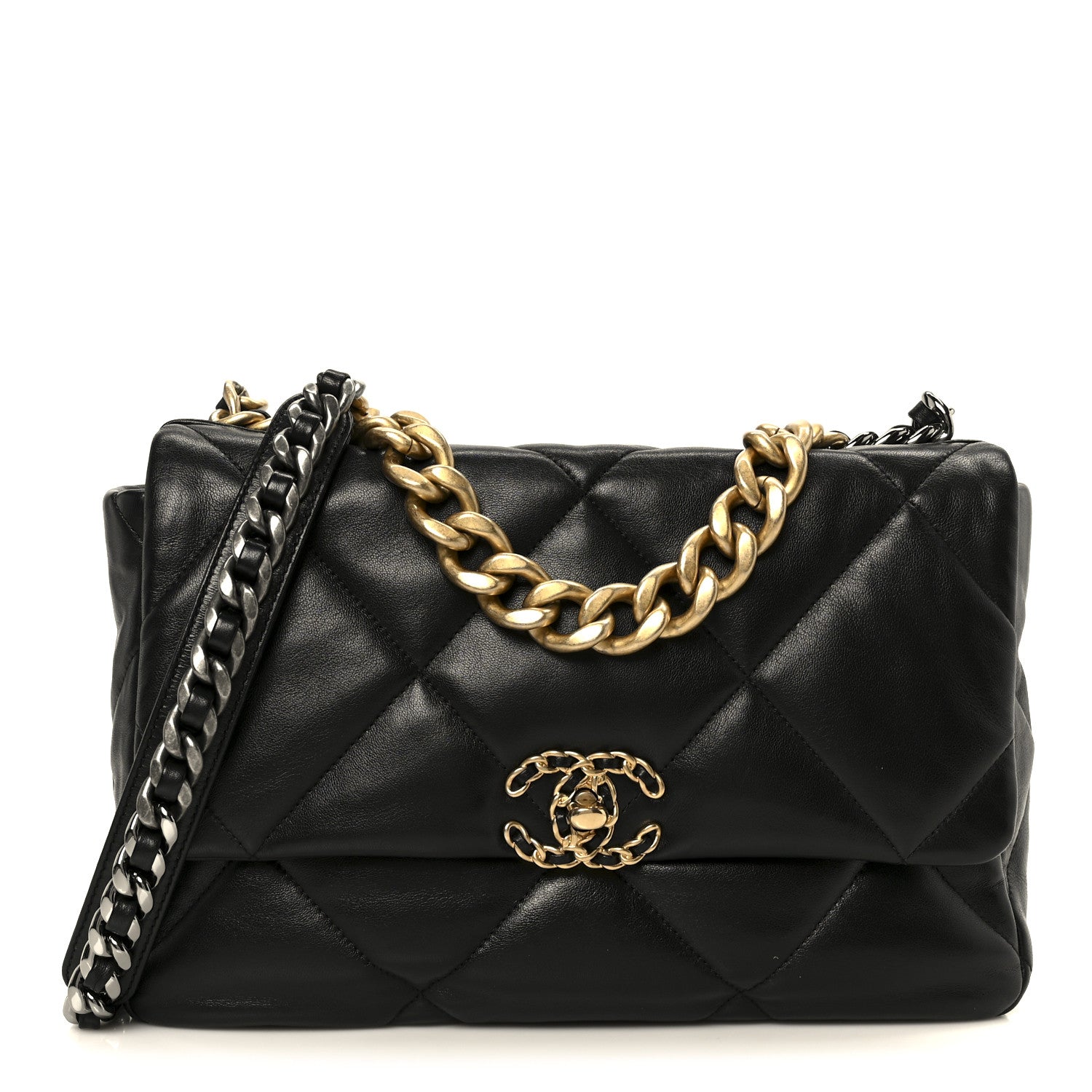 Chanel Lambskin Quilted Large Chanel 19 Flap Black 1 of 11