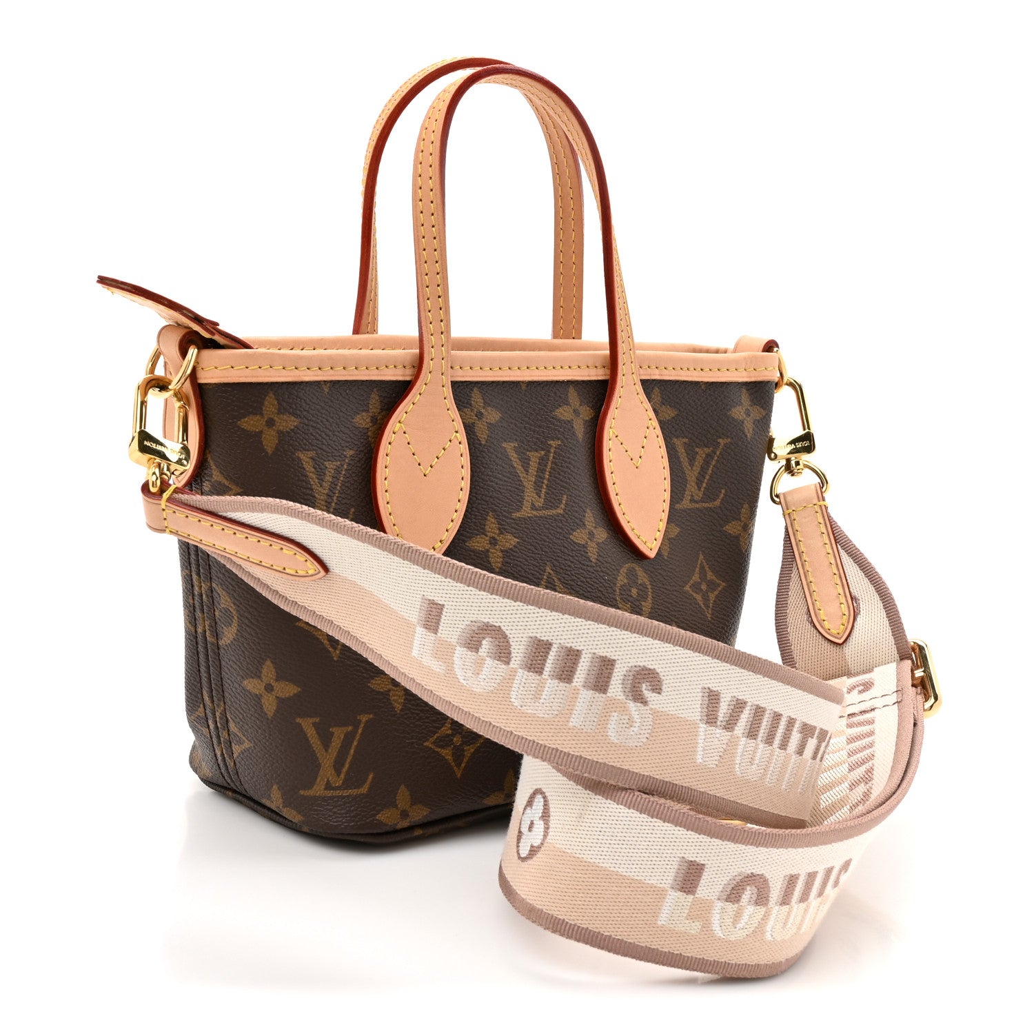 Louis Vuitton Monogram Neverfull BB Beige 2 of 9