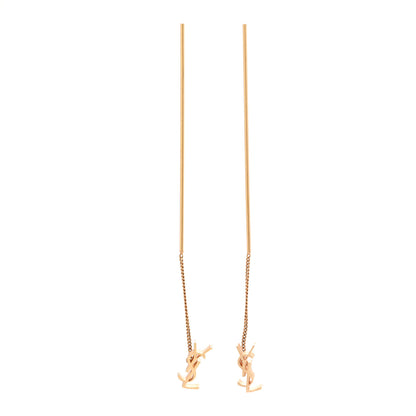 Saint Laurent Metal Opyum Threader Earrings Gold 1 of 4
