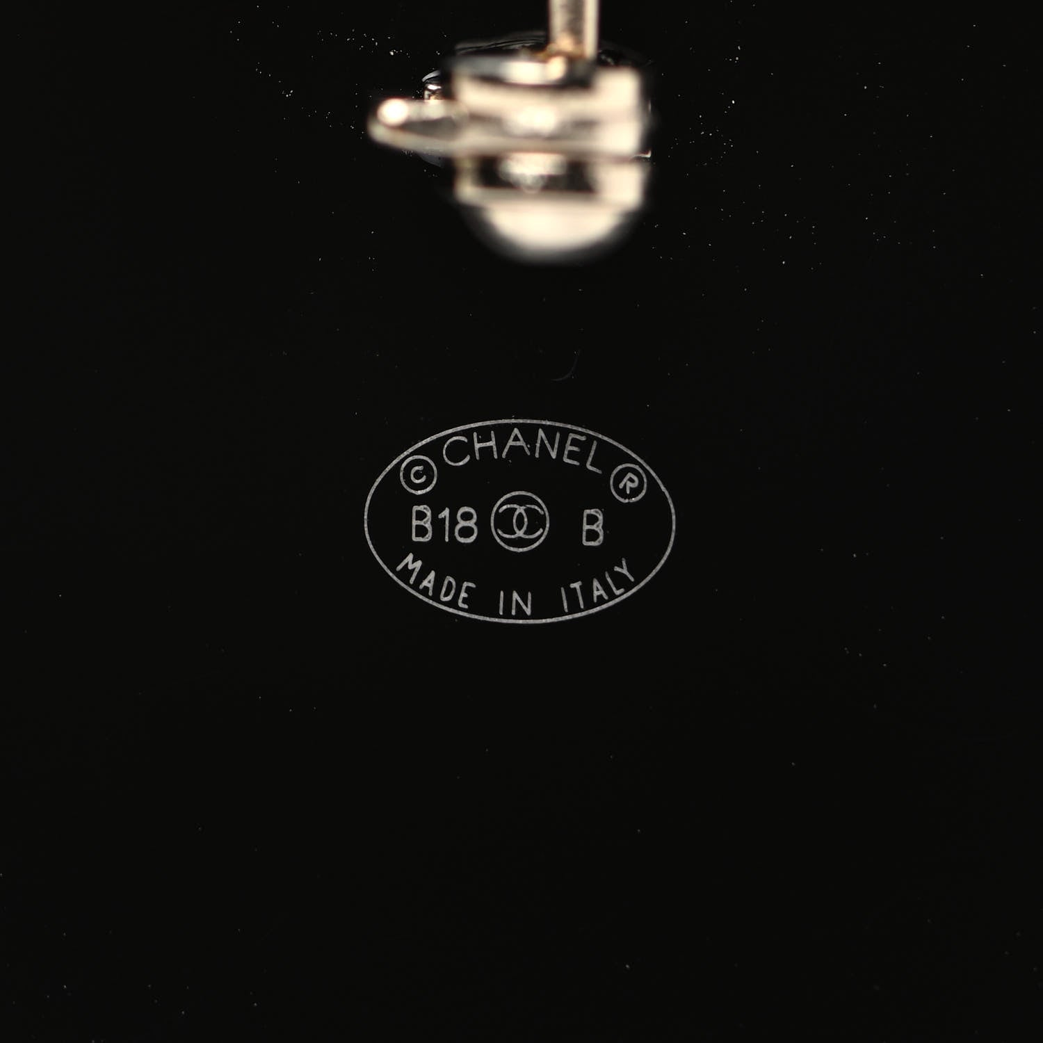 Chanel Resin Pearl Perfume Bottle CC Brooch Black Gold 3 of 3