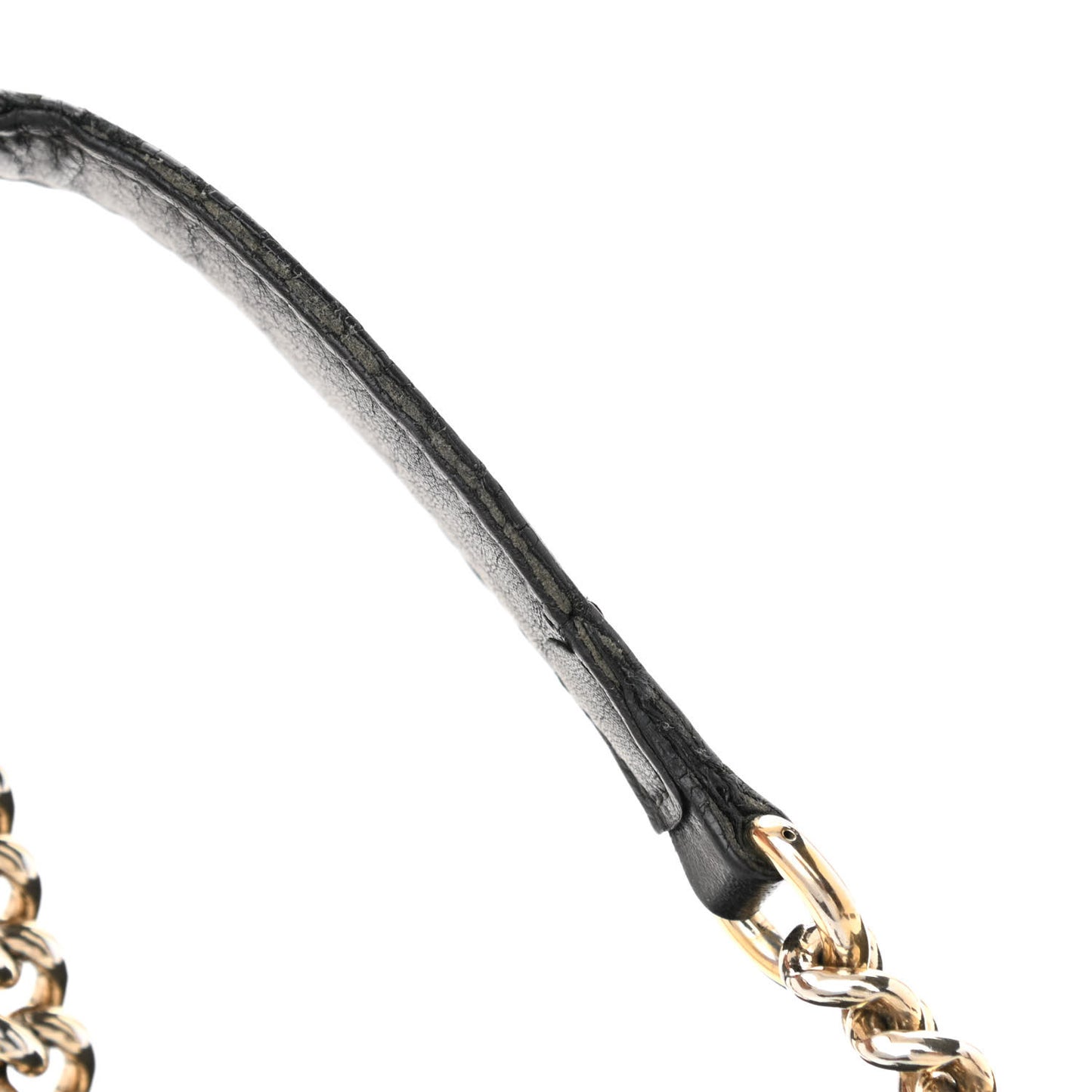 Pebbled Calfskin Medium Soho Chain Shoulder Bag Black