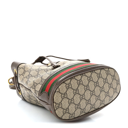 Gucci GG Supreme Monogram Web Small Ophidia Bucket Bag Brown 4 of 11
