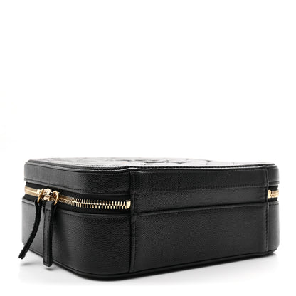 Chanel Caviar Quilted Medium CC Filigree Vanity Case Black 3 of 9