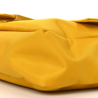 Fendi Econyl Nylon Cuoio Romano Monochrome Medium Baguette Messenger Bag Sunflower 9 of 9