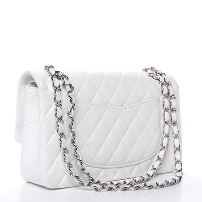 Chanel Caviar Quilted Medium Double Flap White 3 of 14