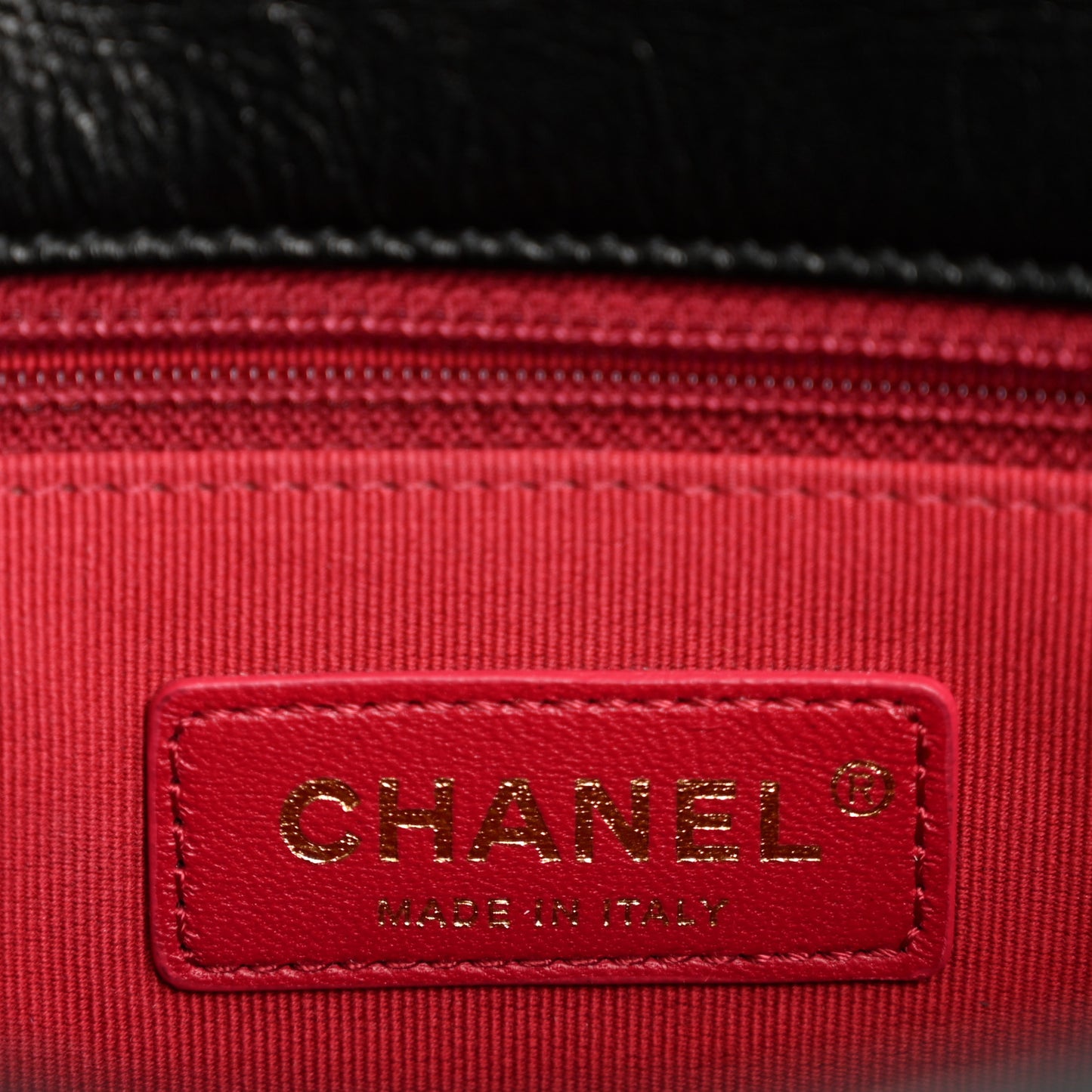 Glazed Calfskin Quilted Mini Pearl Side Flap Black