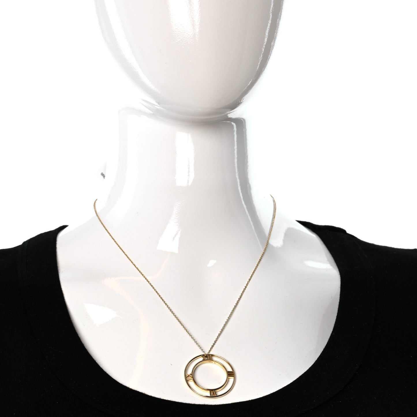 18K Yellow Gold Large Atlas Open Pendant Necklace